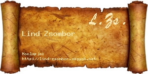 Lind Zsombor névjegykártya